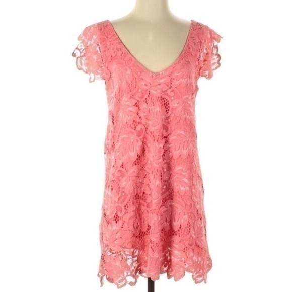 BB Dakota Women’s Pink Lace Dress Size Small - Picture 3 of 14